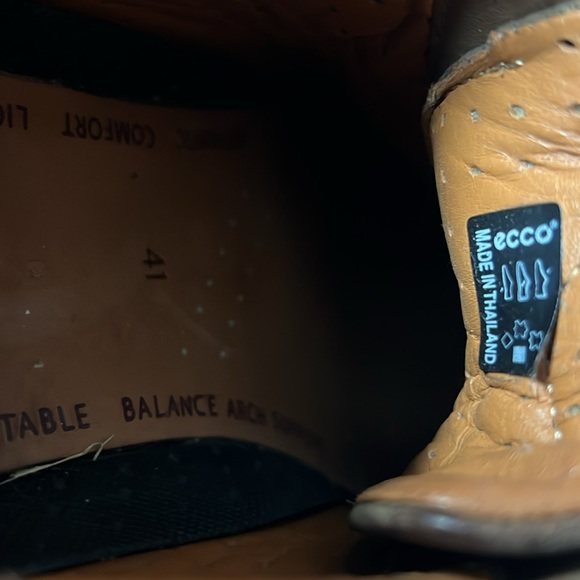 Ecco shoes men’s size 41 brown - Picture 6 of 7